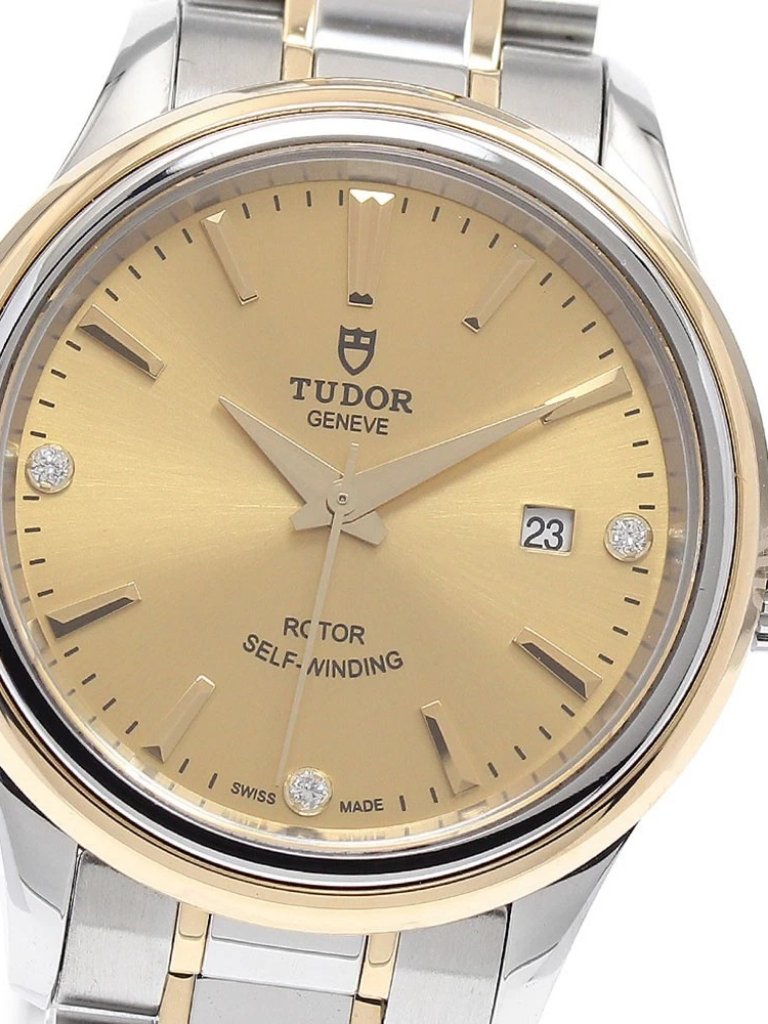 Tudor Style 12103 3p Diamond Yg 2 Tone Gold Dial Automatic Ladies Watch